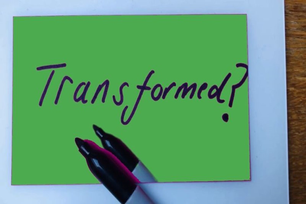 Image post-it written Transformed on