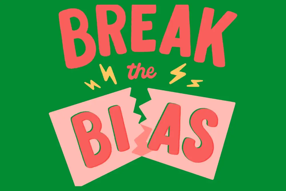 image with words break the bias OVERCOMING Negativity BIAS in Product and Delivery