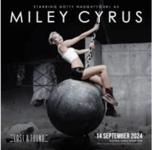 Miley Cyrus on a wrecking ball